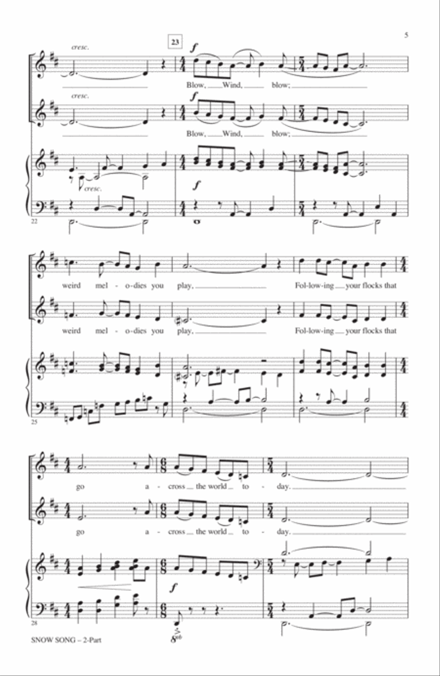 Snow Song 2-Part scores gallery preview page 3
