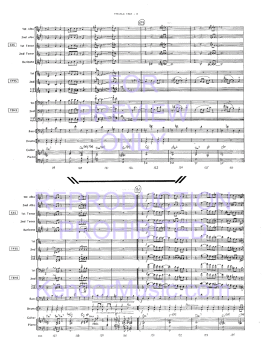 Freckle Face (Full Score) Jazz Ensemble scores gallery preview page 10