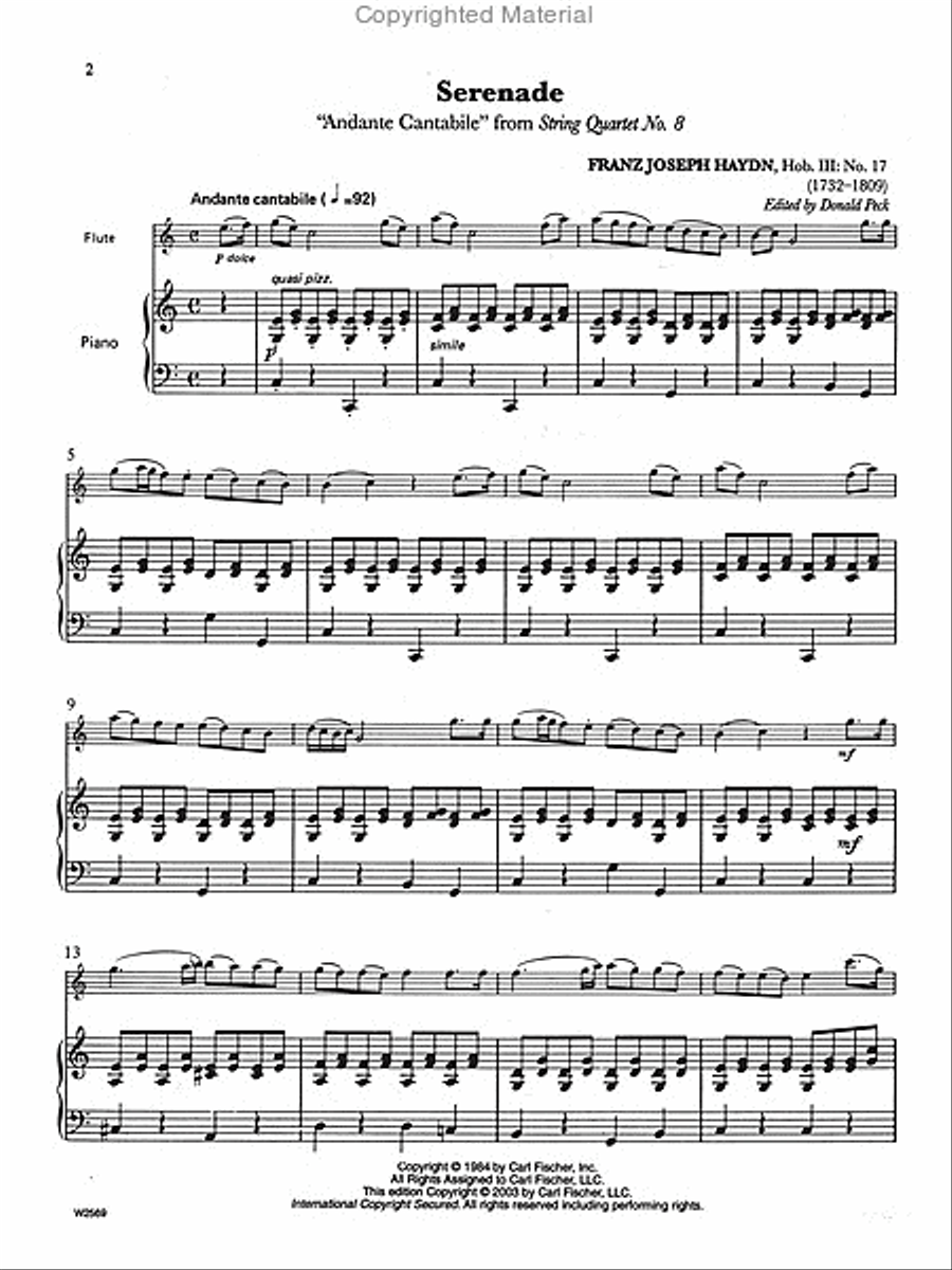 Serenade Flute Solo scores gallery preview page 2
