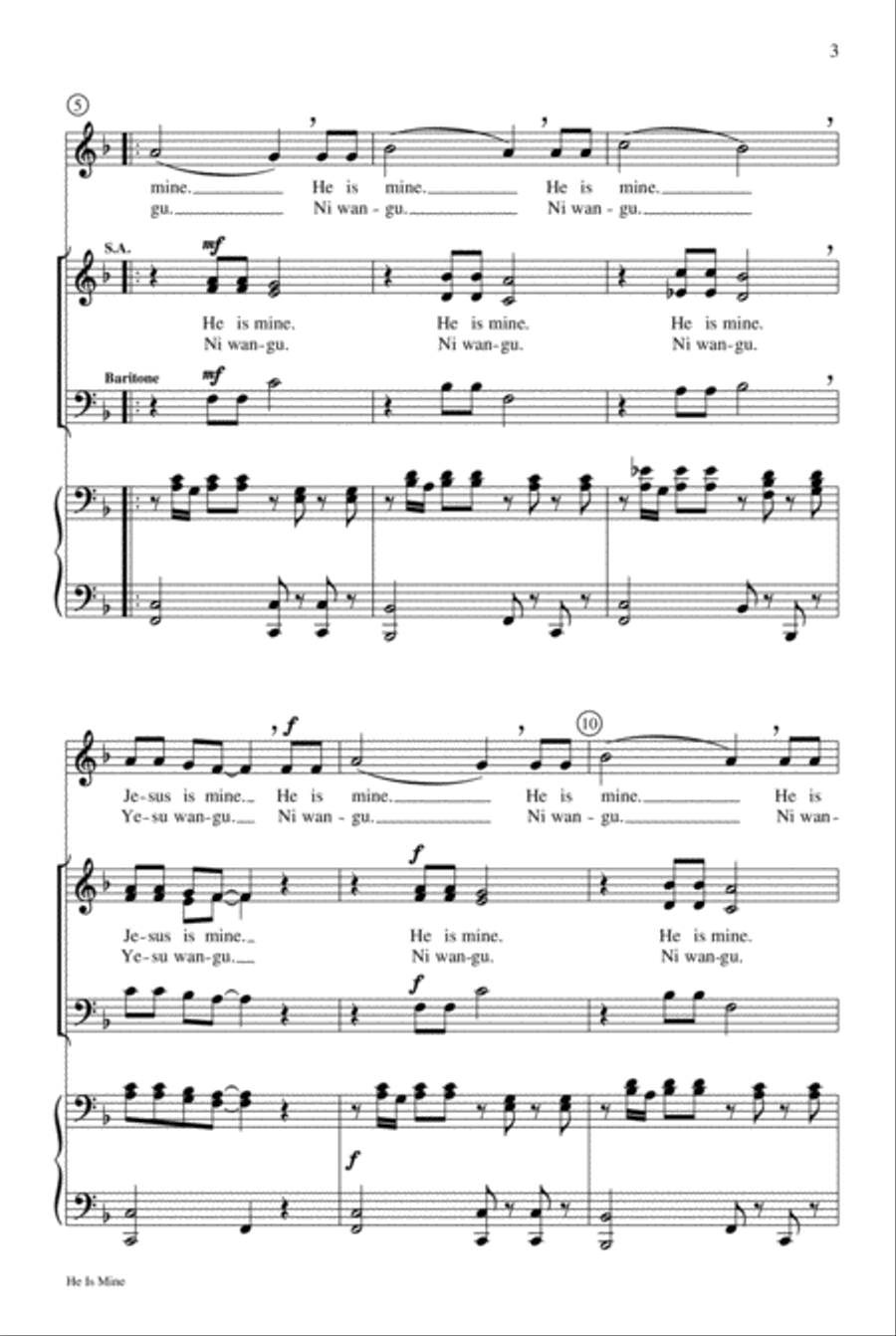 He Is Mine 4-Part scores gallery preview page 3