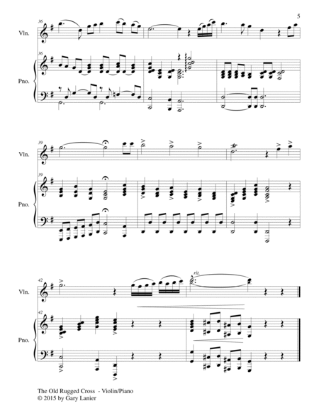 HYMNS FOR EASTER for Violin & Piano, Top 10 Most Popular Easter Hymns (Score & Parts included) image number null