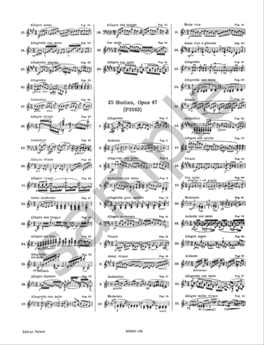25 Studies Op. 47 for Piano Piano Method scores gallery preview page 3