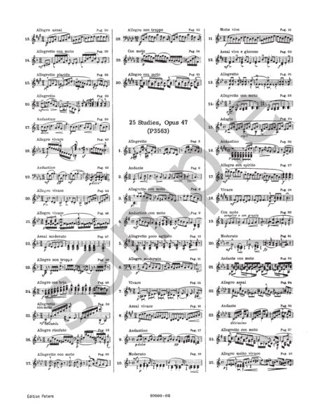 25 Studies Op. 47 for Piano