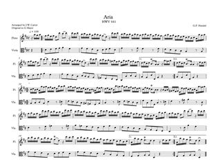 Aria from Keyboard Suite in G for Flute & Viola Duet