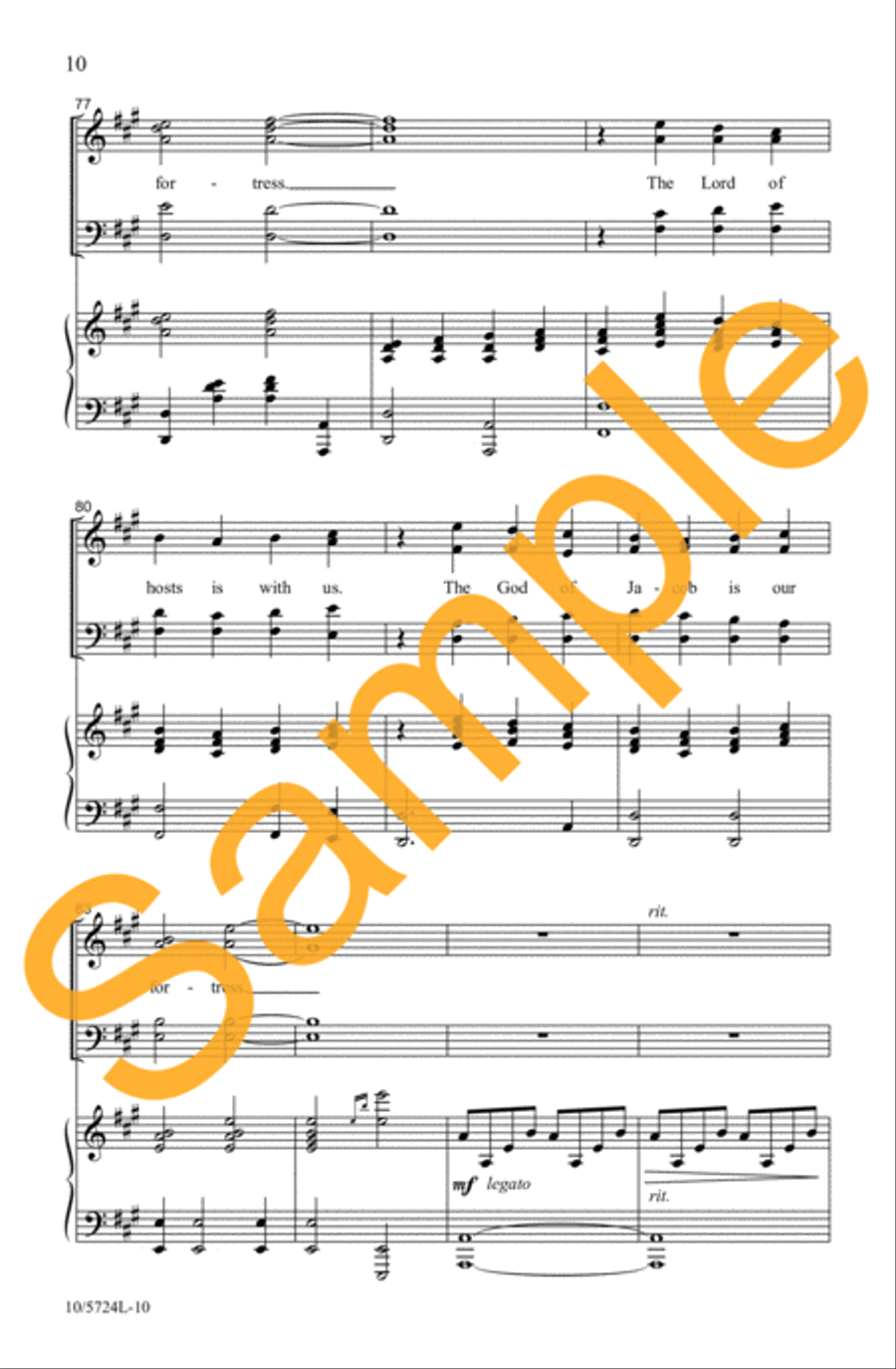 Psalm 46 4-Part scores gallery preview page 9
