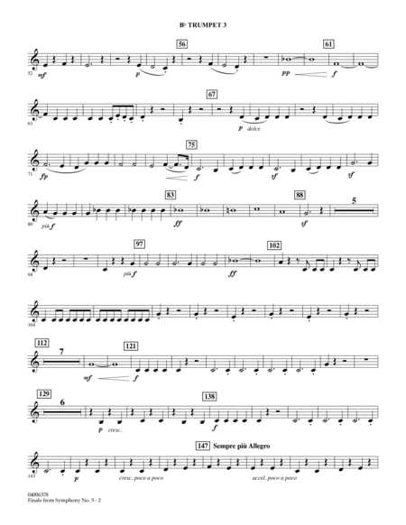 Finale from Symphony No. 5 (arr. Robert Longfield) - Bb Trumpet 3