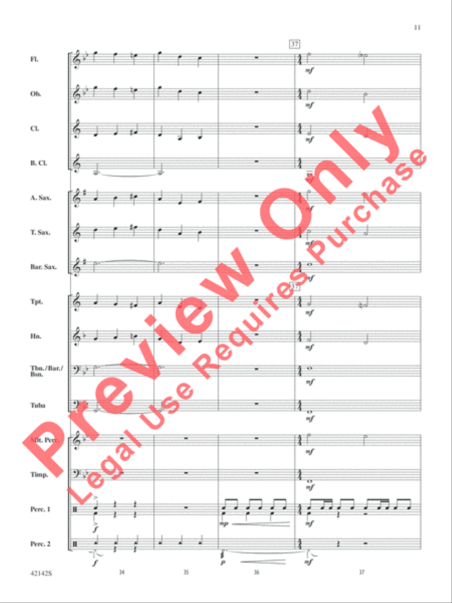 Finale from The Firebird Concert Band scores gallery preview page 11