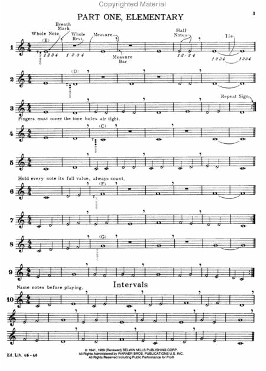 Hendrickson Method for Clarinet, Book 1 Clarinet scores gallery preview page 2