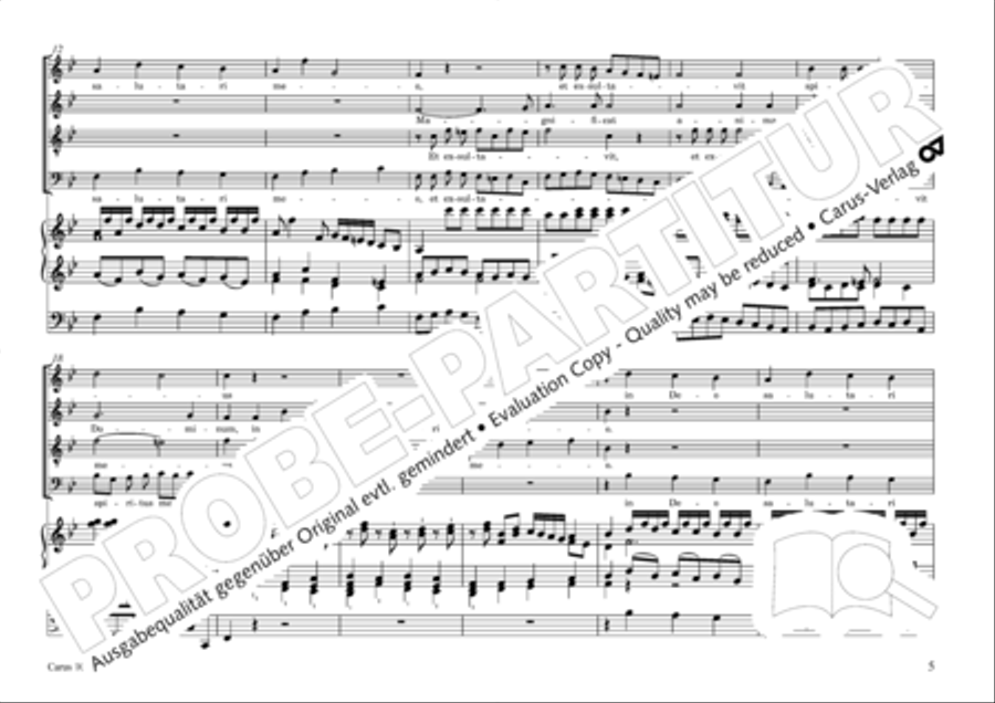 Magnificat in B 4-Part scores gallery preview page 6