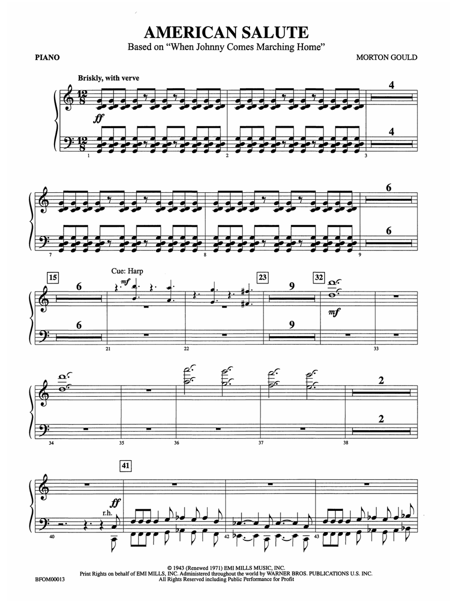 American Salute: Piano Accompaniment