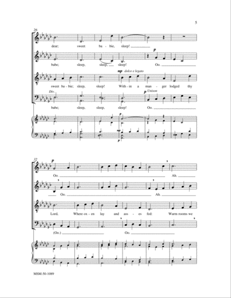 Cradle Carol 4-Part scores gallery preview page 4