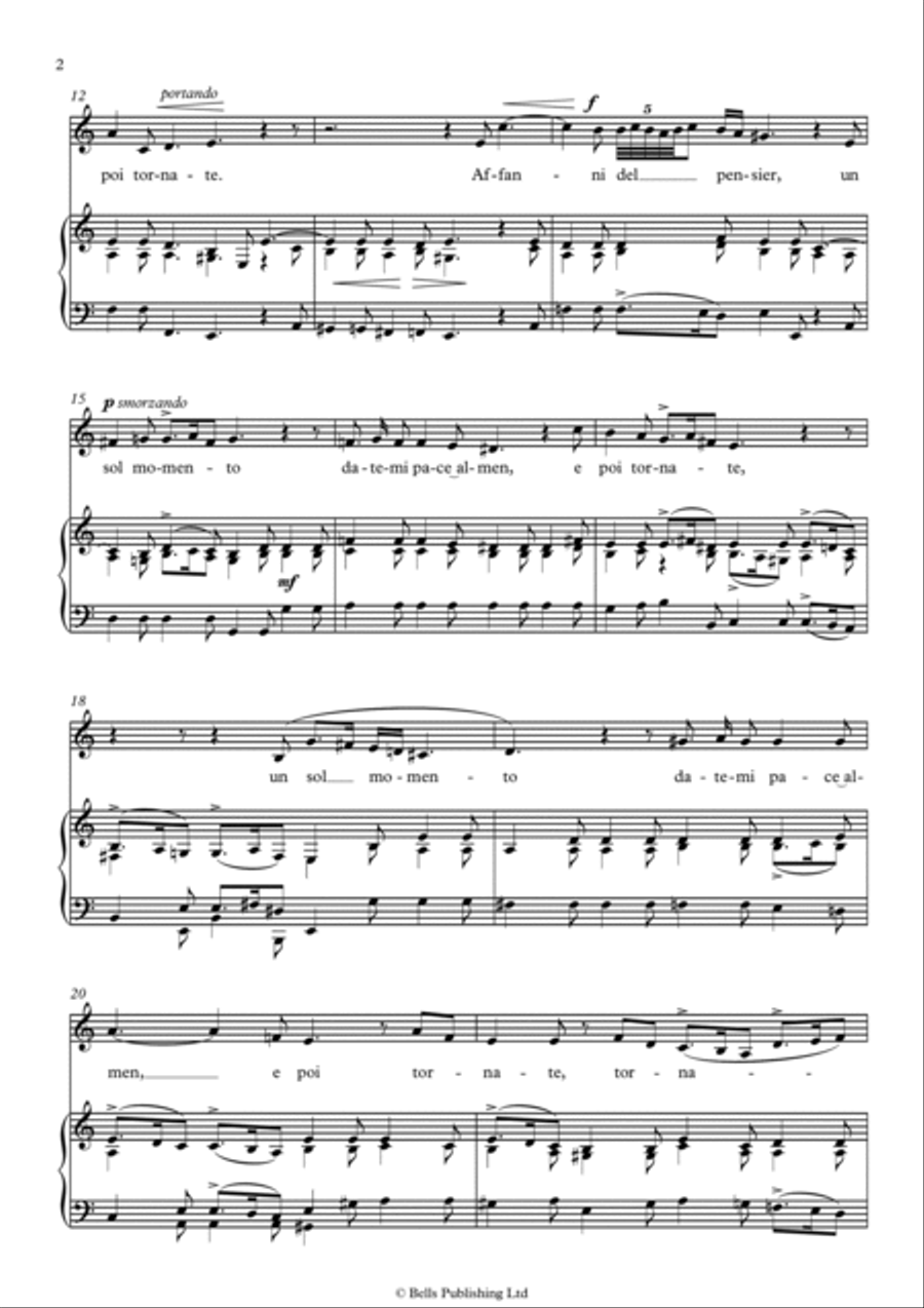 Affanni del pensier Voice Solo scores gallery preview page 2