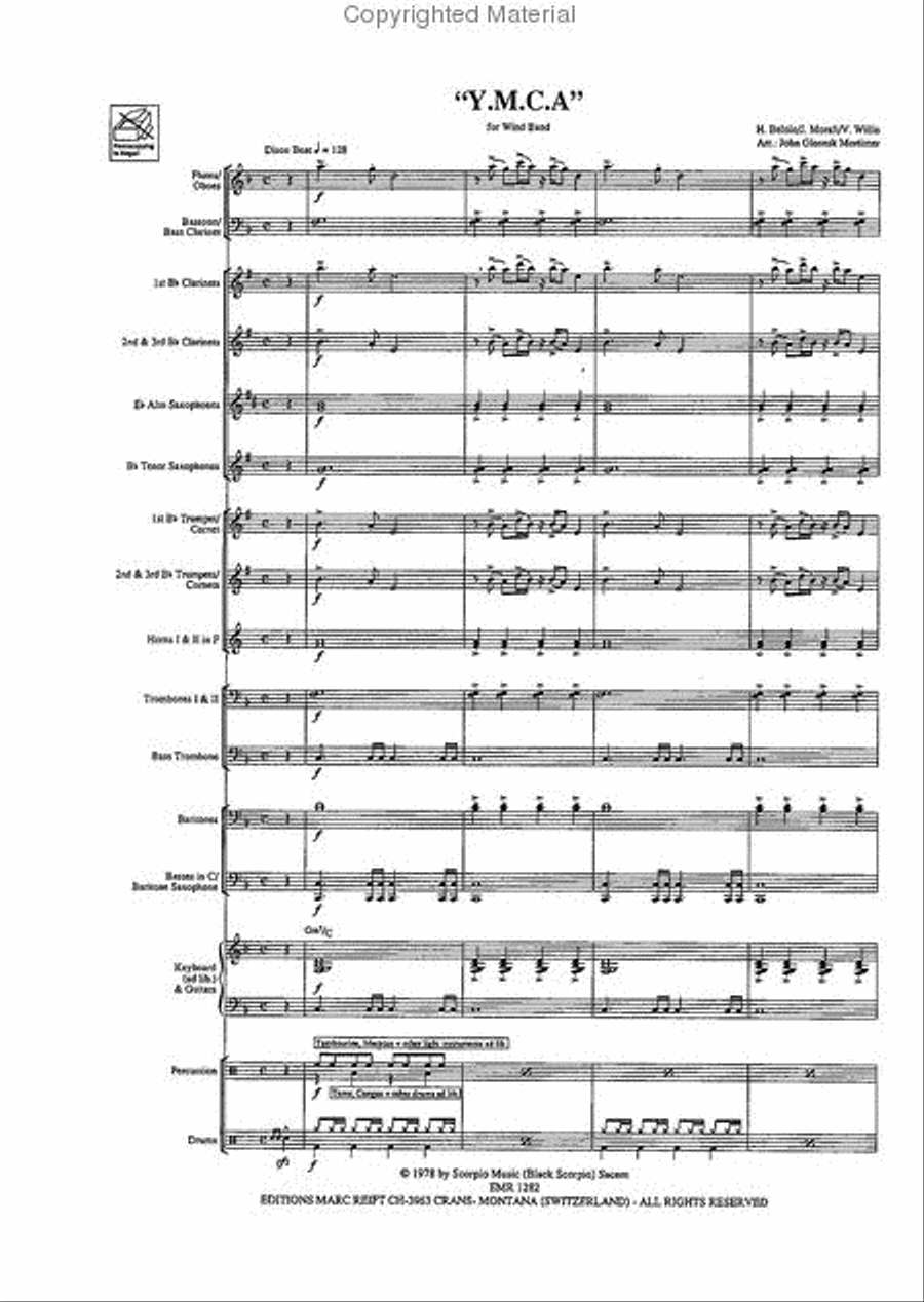 Y.M.C.A. Y.M.C.A. Concert Band scores gallery preview page 3