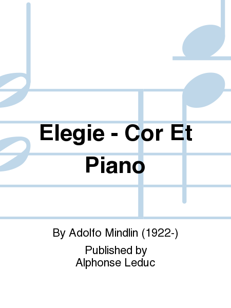 Elegie - Cor Et Piano