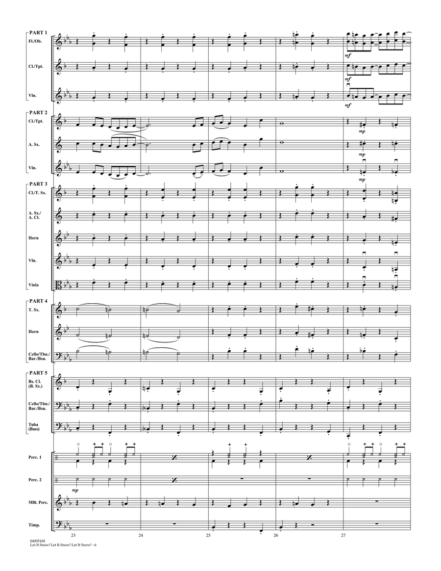 Let It Snow! Let It Snow! Let It Snow! - Conductor Score (Full Score) Concert Band scores gallery preview page 6