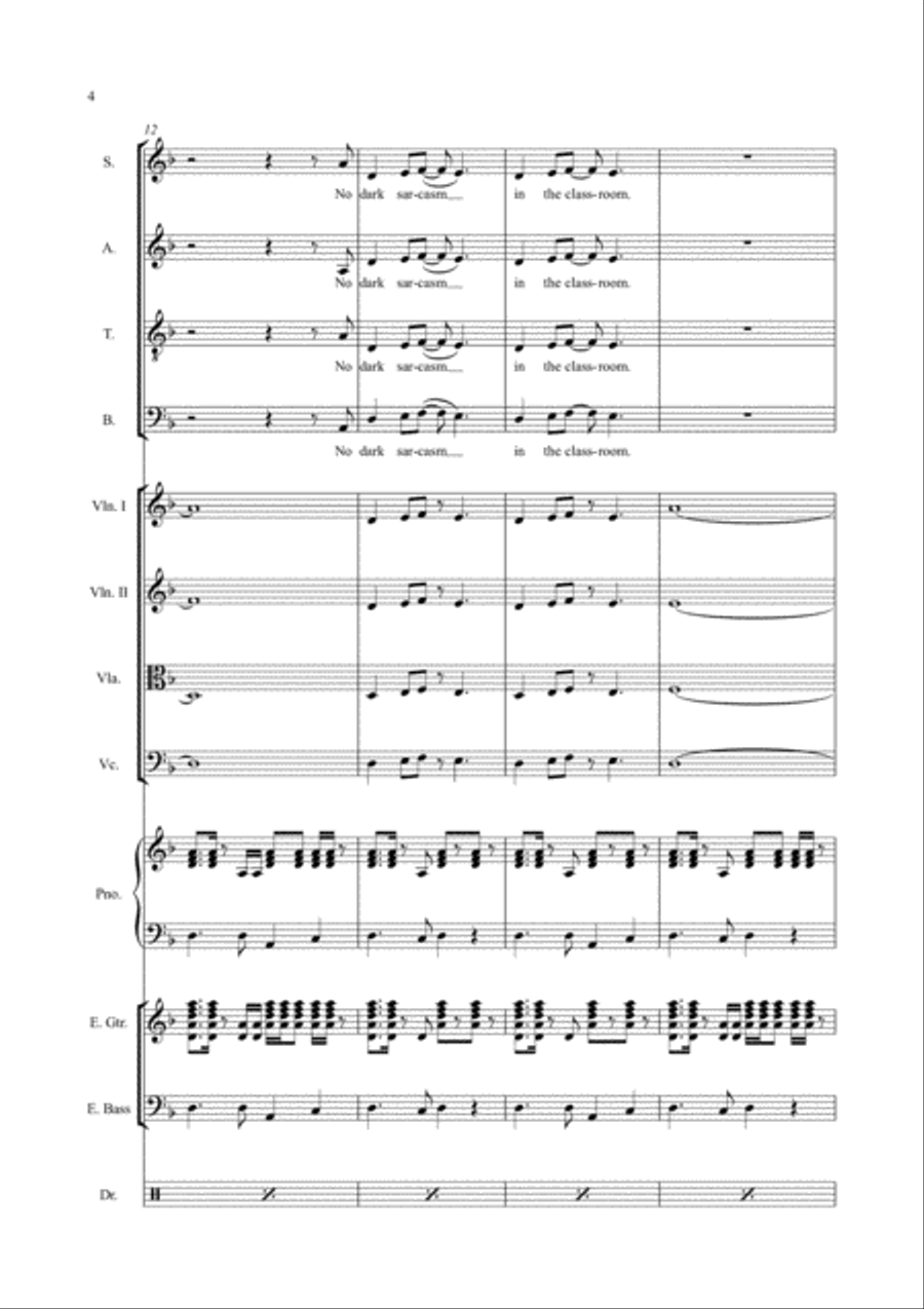 Another Brick In The Wall 4-Part scores gallery preview page 4