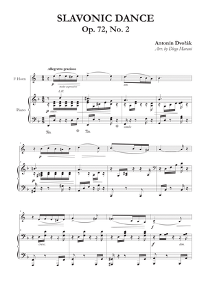 Slavonic Dance Op. 72 No. 2 for Horn and Piano