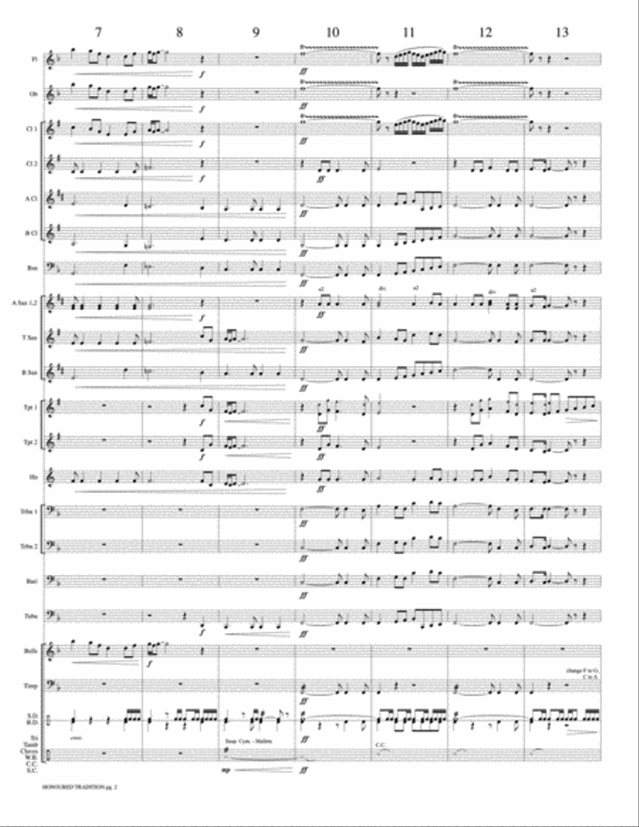 Honoured Tradition: Score Concert Band scores gallery preview page 4