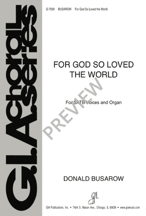 Book cover for For God So Loved the World