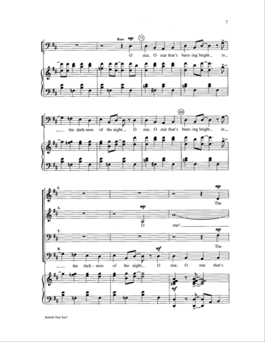 Behold that Star! with Rise Up, Shepherd and Follow Choir scores gallery preview page 7