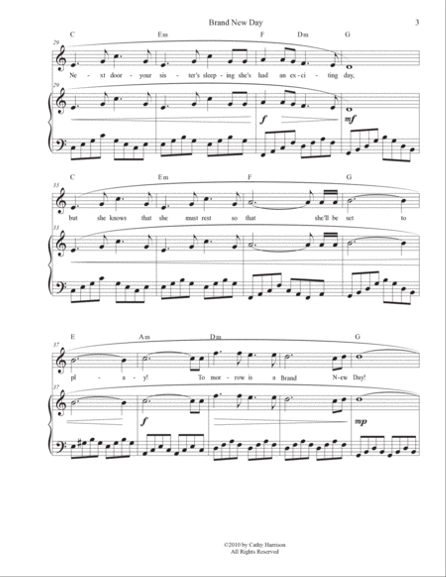 Brand New Day Piano, Vocal, Guitar scores gallery preview page 3