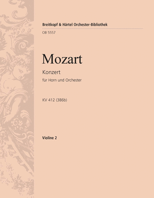 Book cover for Horn Concerto [No. 1] K. 412 (386B)