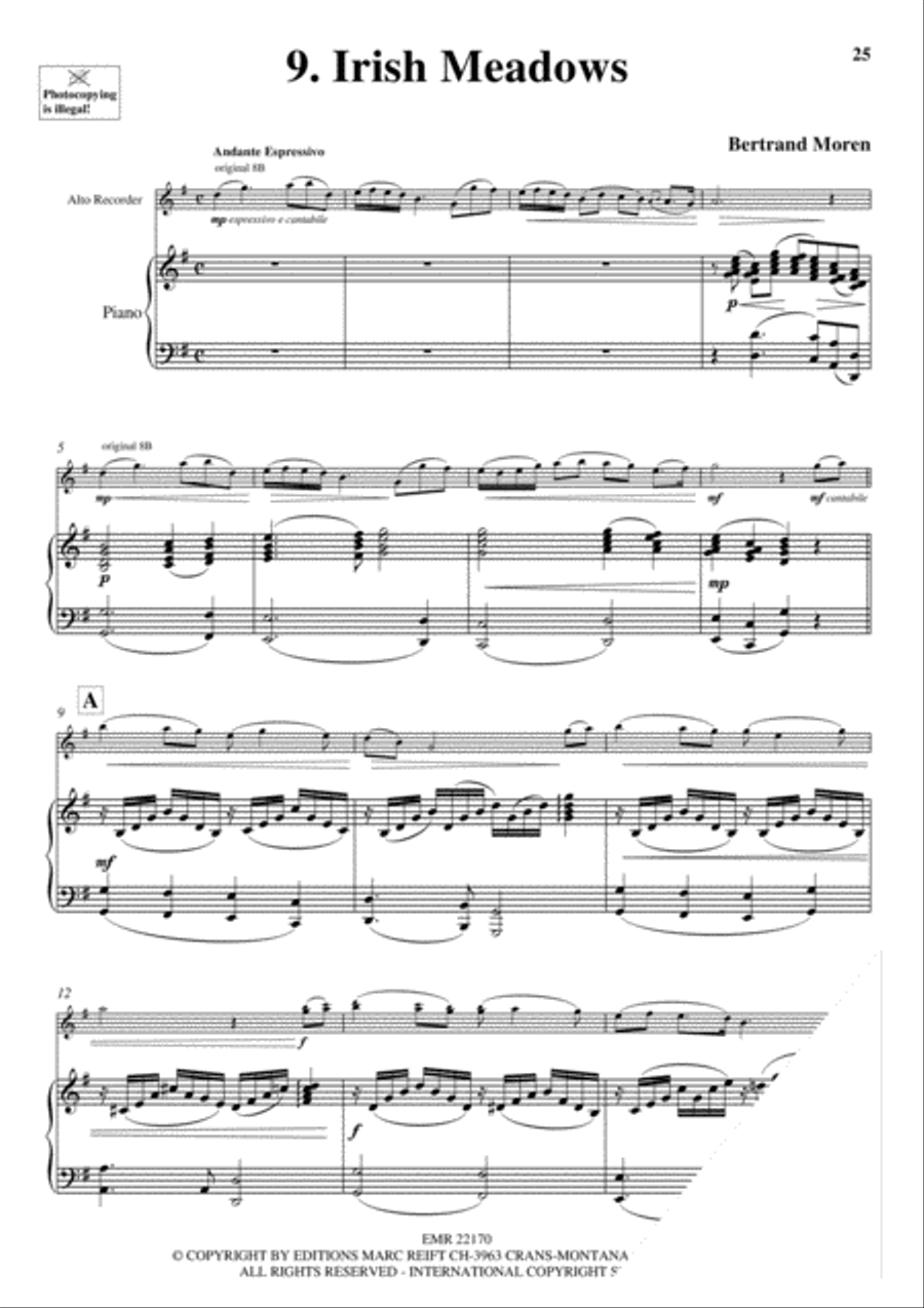 20 Greatest Slow Melodies Alto Recorder scores gallery preview page 11