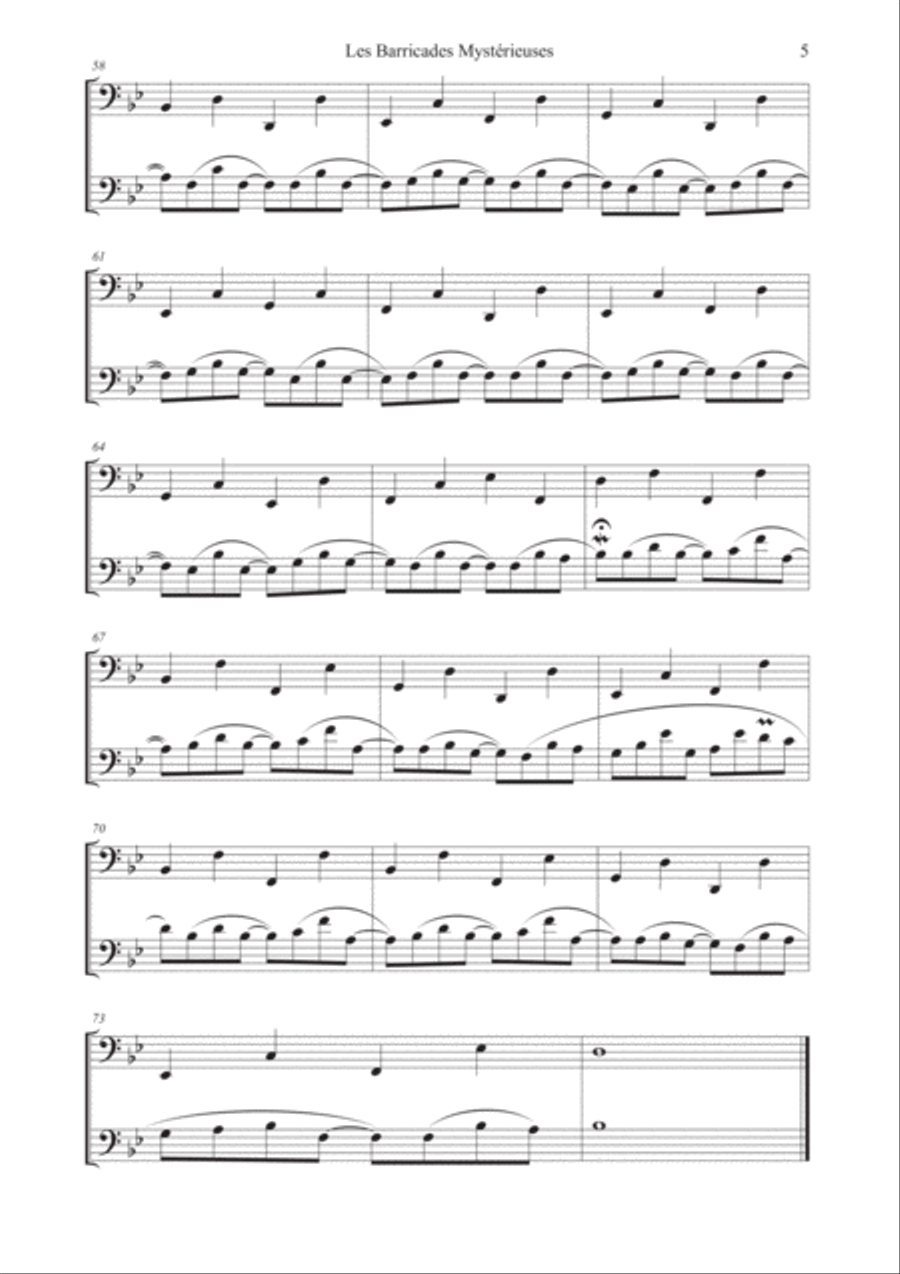 Les Barricades Mystérieuses for Bassoon Duet Woodwind Duet scores gallery preview page 6