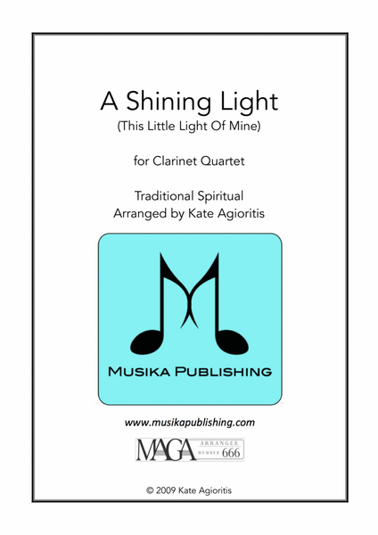 A Shining Light (This Little Light of Mine) - For Clarinet Quartet image number null