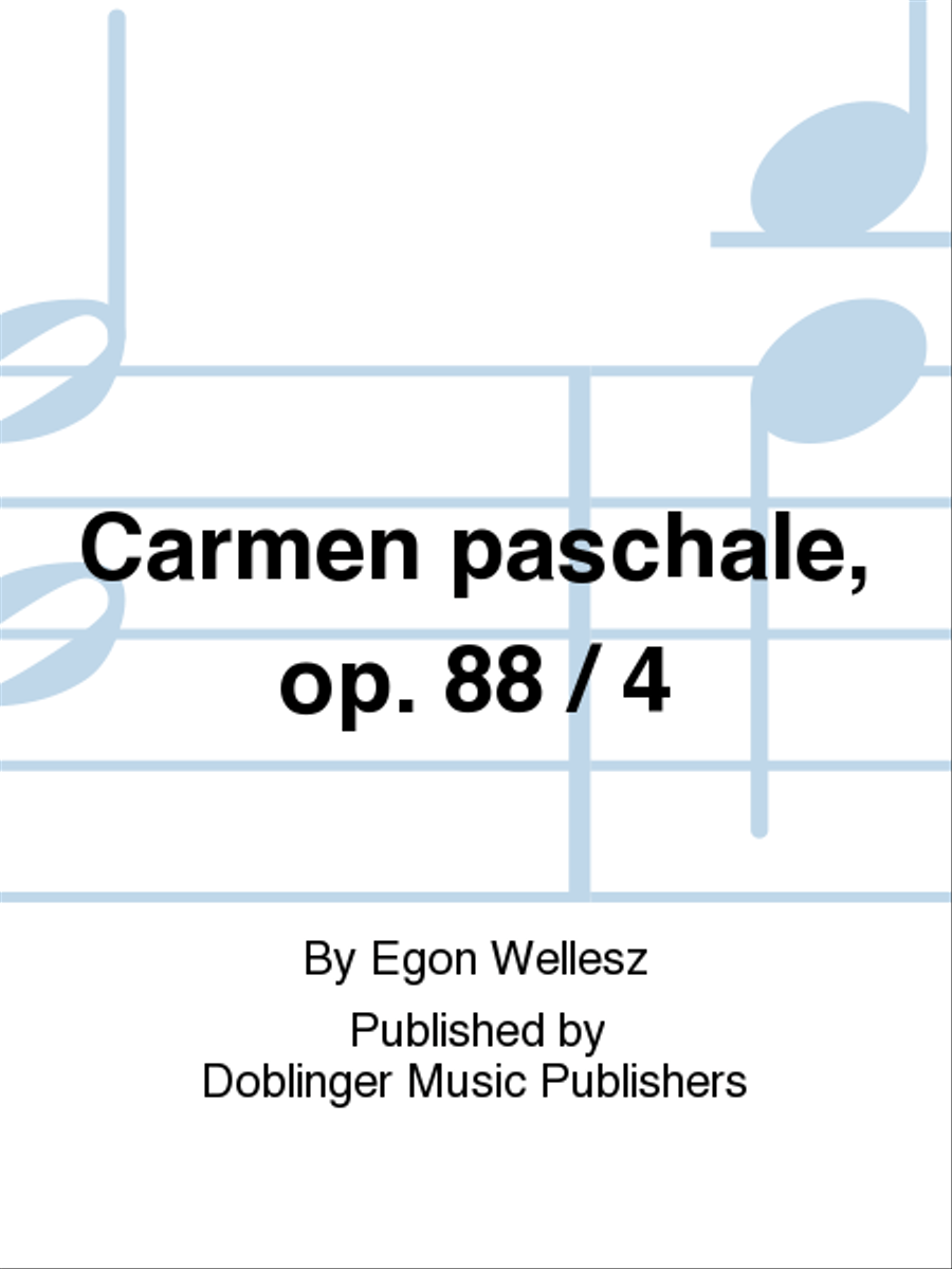 Carmen paschale, op. 88 / 4 Choir scores gallery preview page 1