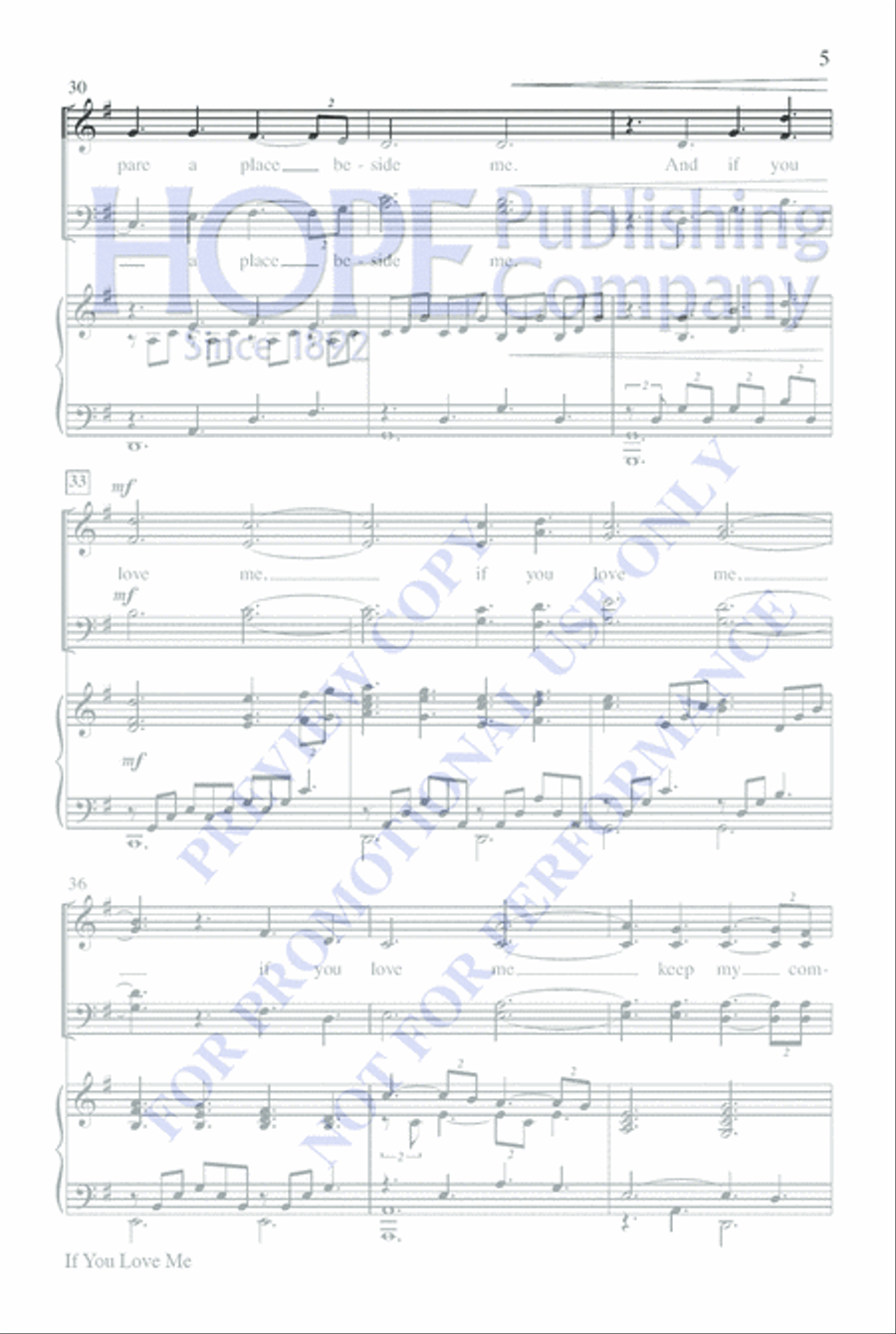 If You Love Me If You Love Me 4-Part scores gallery preview page 5