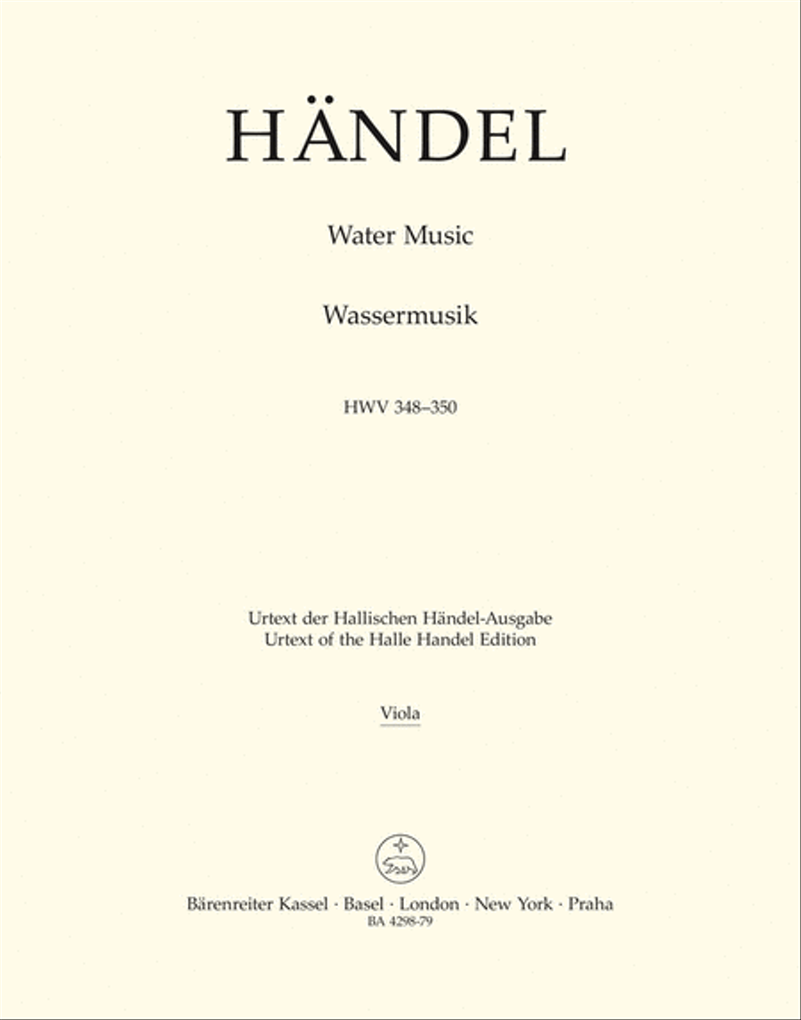 Water Music HWV 348-350 Viola scores gallery preview page 1