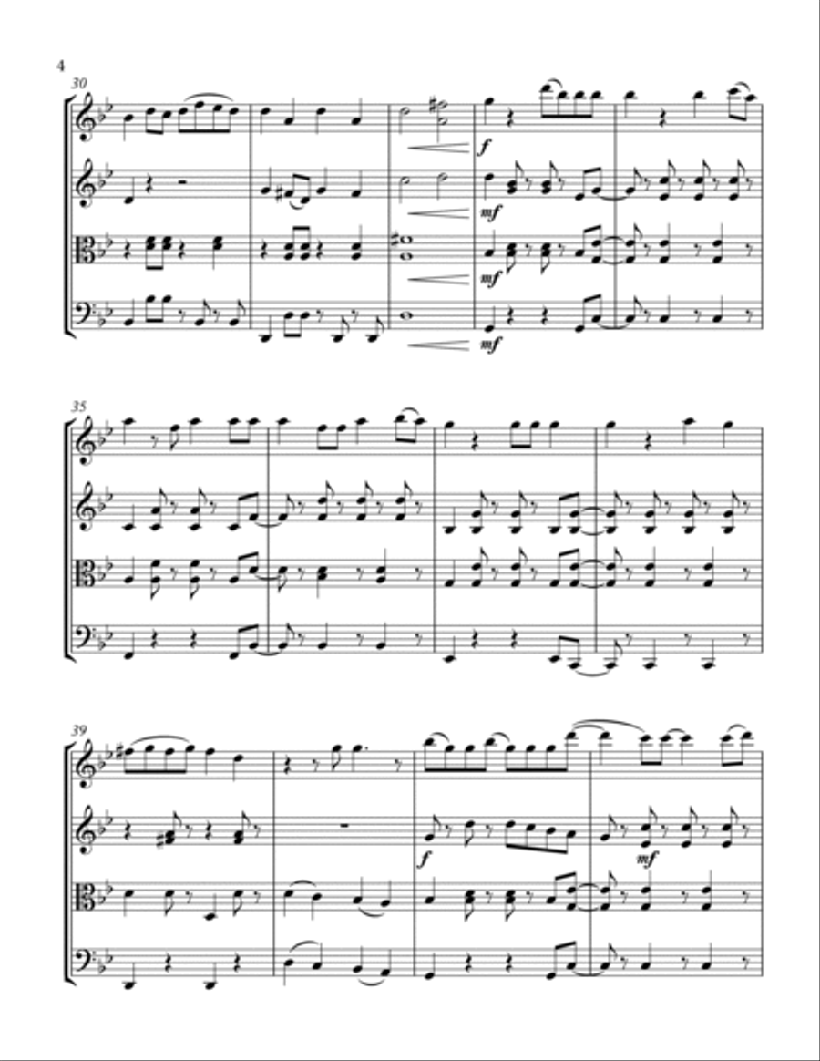 Cry For Me String Quartet scores gallery preview page 4
