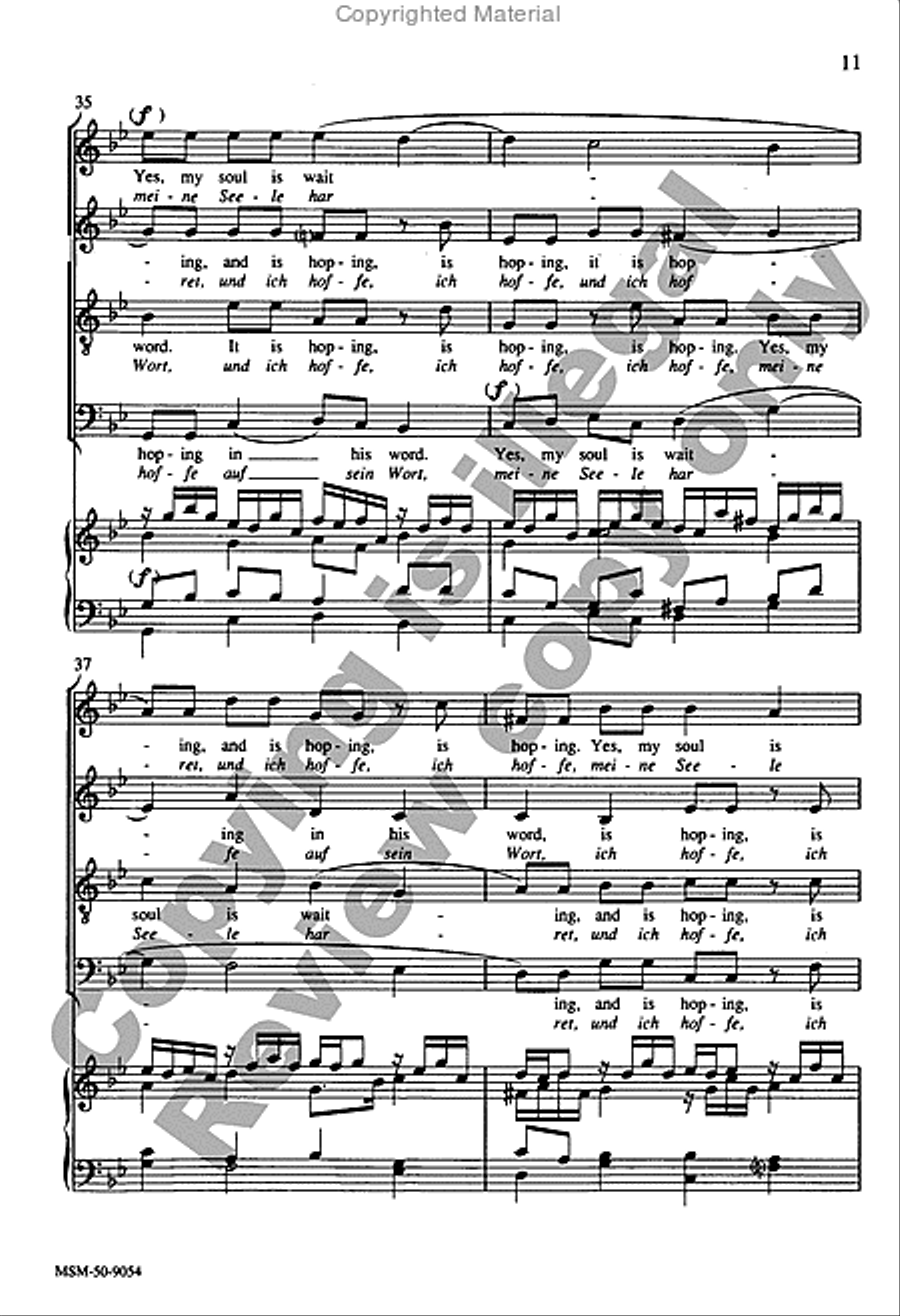 I Wait for the Lord 4-Part scores gallery preview page 11