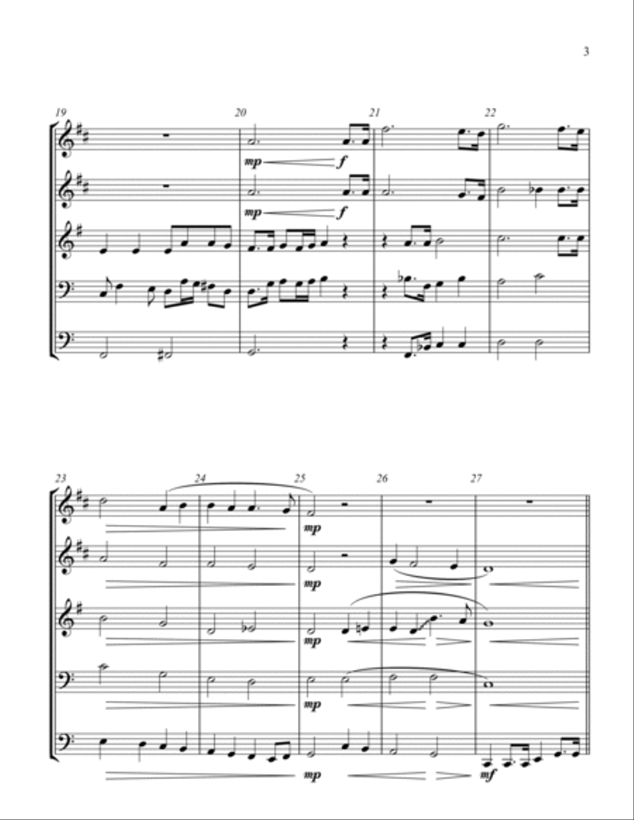 Up from the Grave He Arose (Low in the Grave He Lay) for Brass Quintet Brass Quintet scores gallery preview page 3