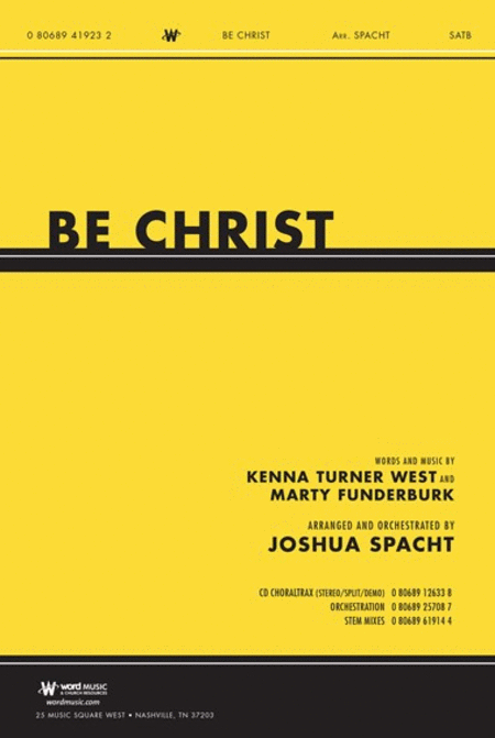 Be Christ - CD ChoralTrax