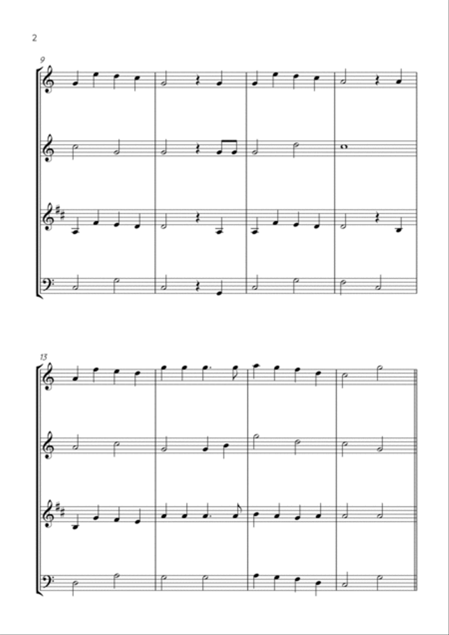 Jingle Bells Woodwind Quartet scores gallery preview page 2