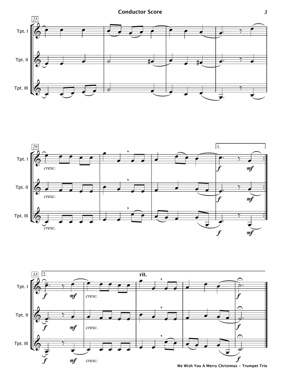Christmas Trumpet Trios Book 1 Trumpet Trio scores gallery preview page 5