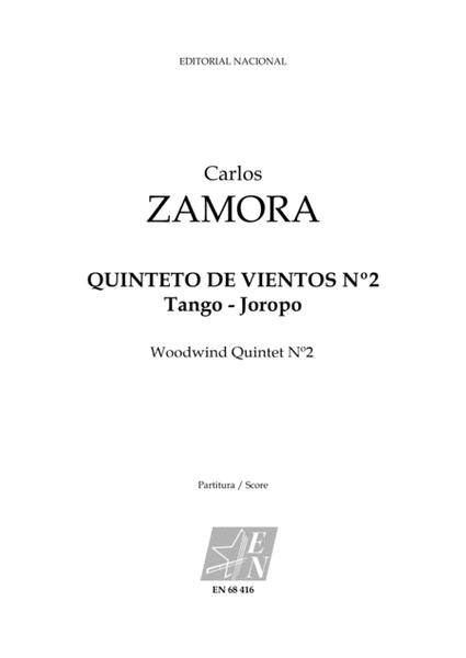 Quinteto de Vientos Nº2 (Tango - Joropo) /woodwind Quintet Nº2 image number null