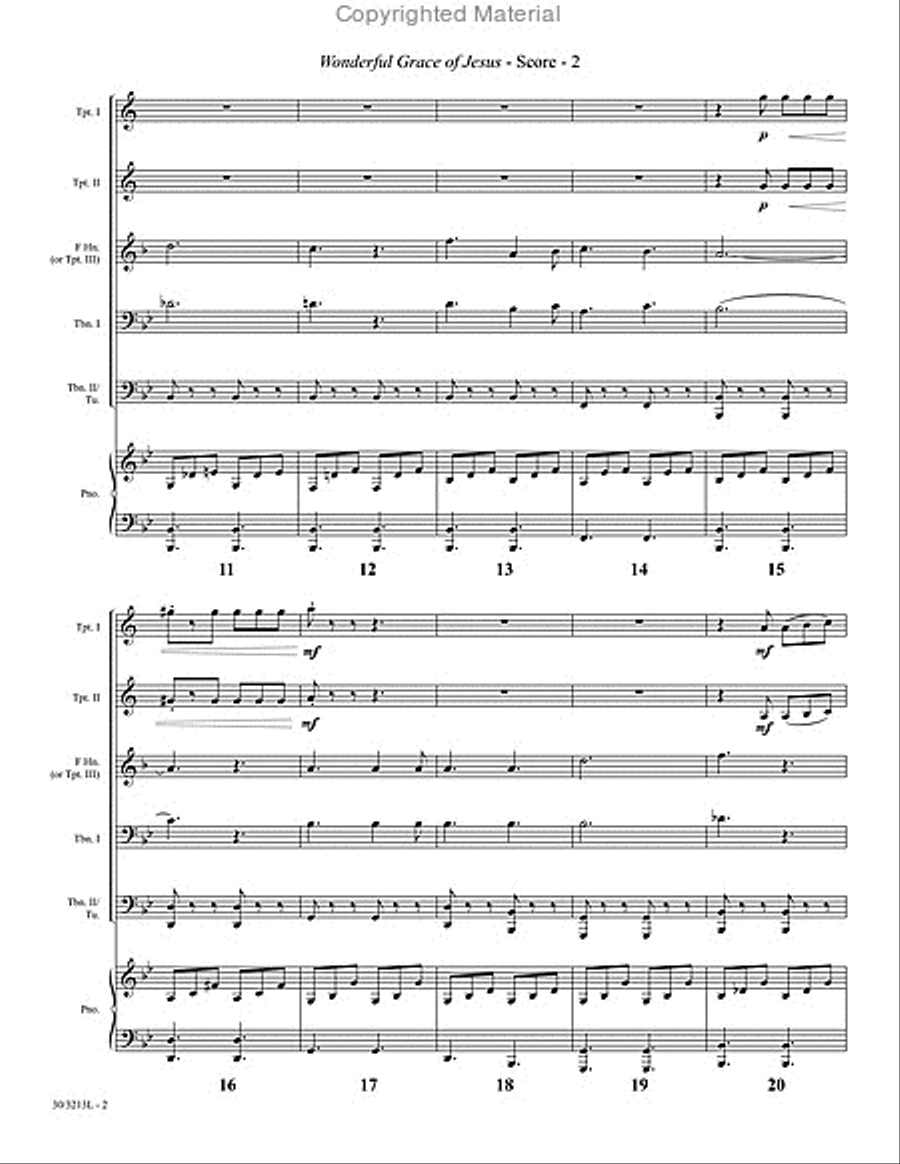Wonderful Grace of Jesus Wonderful Grace of Jesus Brass Ensemble scores gallery preview page 3