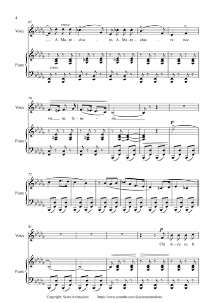 "Marechiare" Lower key (B-flat minor)