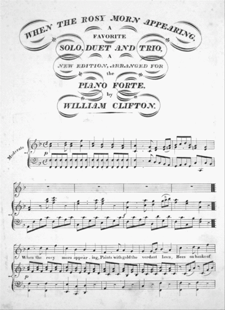 When the Rosy Morn Appearing. A Favorite Solo, Duet and Trio Voice scores gallery preview page 2