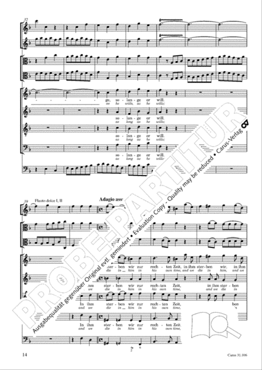 God's own time is the time appointed (Gottes Zeit ist die allerbeste Zeit) 4-Part scores gallery preview page 15