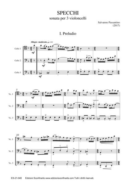 Salvatore Passantino: SPECCHI (ES-21-048) - Score Only