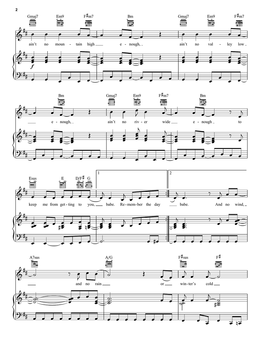 Ain't No Mountain High Enough Acoustic Guitar scores gallery preview page 2
