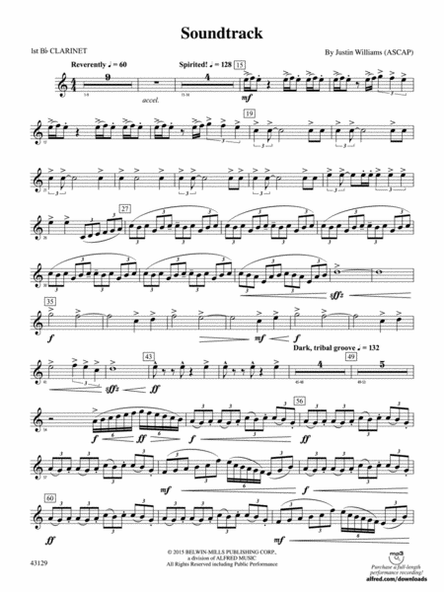 Soundtrack: 1st B-flat Clarinet