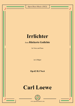 Loewe-Irrlichter,in A Major,Op.62 H.I No.6