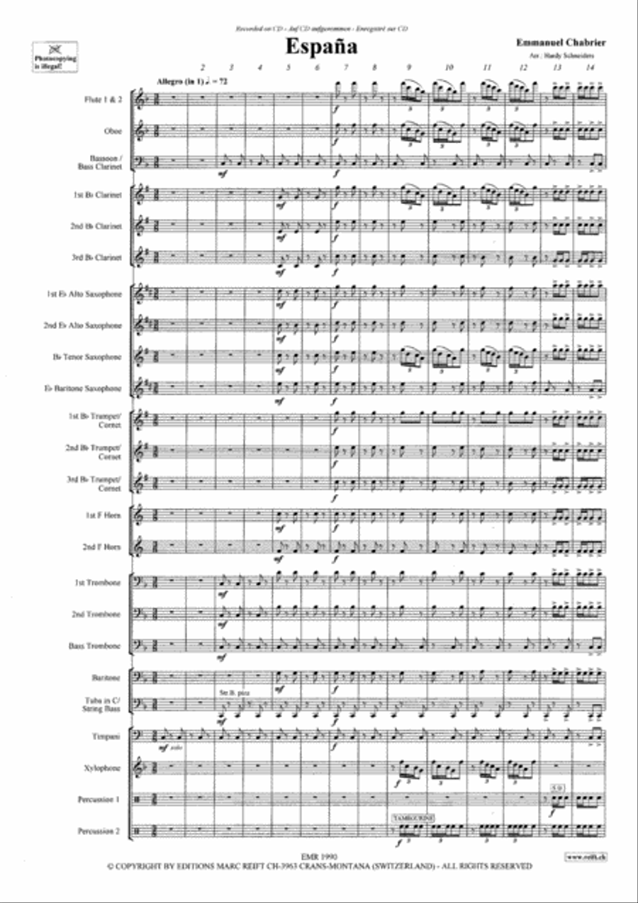 Espana Espana Concert Band scores gallery preview page 4