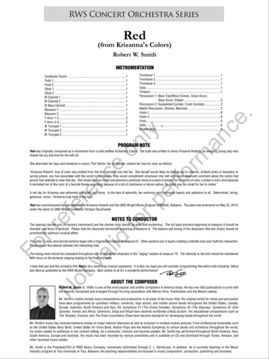 Red Concert Band scores gallery preview page 3