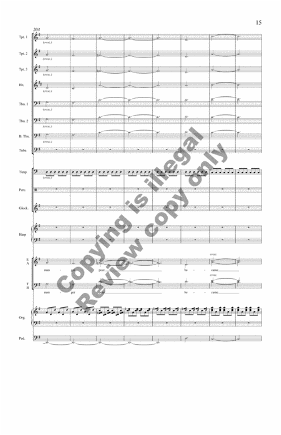 The Snow Lay On the Ground (Brass Octet Score) Choir scores gallery preview page 9